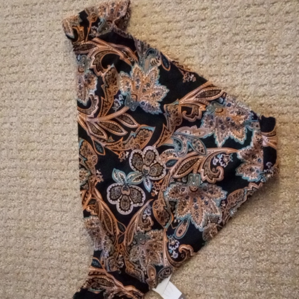 👙🏖️ swim bottoms black paisley floral NWT 1X 16 W - 18 W - Picture 5 of 6